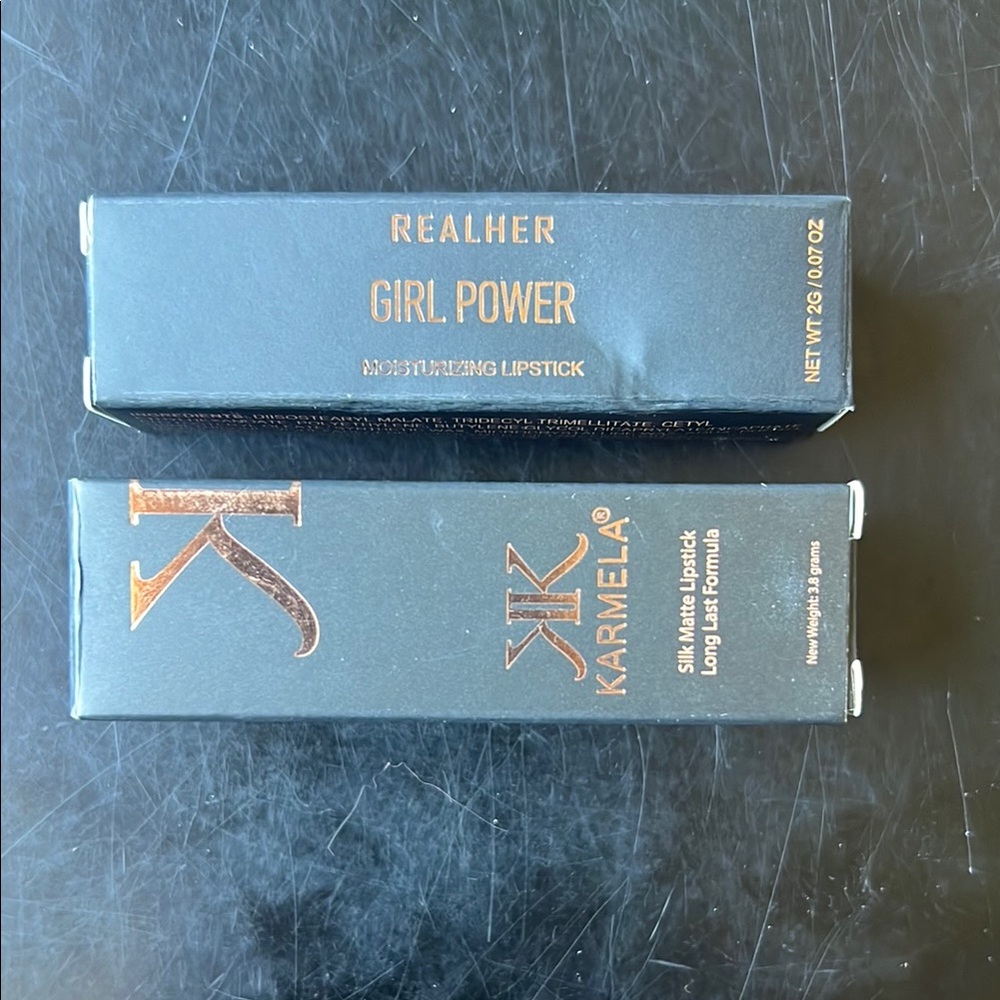 New & Unused | RealHer (Girl Power Mauve 2g) & Karmela (Enchanted ) lipsticks
